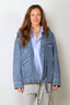 Tibi - Jacket - Classic Denim Moto Bomber - Classic Blue
