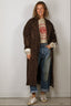 Golden Goose - Jas - W's Cocoon Coat Faded Leopard Jacquard - Bison / Black