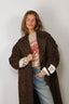 Golden Goose - Jas - W's Cocoon Coat Faded Leopard Jacquard - Bison / Black