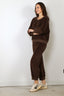 Suzie Kondi - Sweater - Samos Oversize Sweatshirt Velour - Walnut