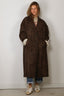 Golden Goose - Jas - W's Cocoon Coat Faded Leopard Jacquard - Bison / Black