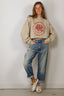Golden Goose - Sweater - Journey W's Garment Dyed Oversized Crop Sweatshirt Cotton Fleece - Fields of RYE