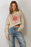 Golden Goose - Sweater - Journey W's Garment Dyed Oversized Crop Sweatshirt Cotton Fleece - Fields of RYE