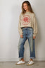 Golden Goose - Sweater - Journey W's Garment Dyed Oversized Crop Sweatshirt Cotton Fleece - Fields of RYE