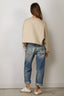 Golden Goose - Sweater - Journey W's Garment Dyed Oversized Crop Sweatshirt Cotton Fleece - Fields of RYE