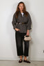 RÓHE - Blouse - Shaped Check Shirt - Black / Brown Check