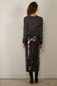 Tibi - Vest - Feather Weight Ribbed Vneck Slim Cardigan - Charcoal Grey