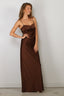 Rotate - Jurk - Satin Maxi Slip Dress - Potting Soil