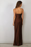 Rotate - Jurk - Satin Maxi Slip Dress - Potting Soil