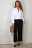 RÓHE - Broek - Cropped Wide Leg Trousers - Black
