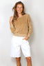 Suzie Kondi - Top - Saba Raglan Heather Velouw - Wheat Heather