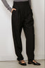 RÓHE - Broek - Round Leg Shaped Tailored Trousers - Black