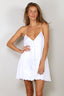 Rotate - Jurk - Satin Mini Slip Dress - Bright White