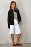 Tibi - Jacket - Recycled Tropical Wool Moto Bomber - Black