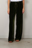 Forte_Forte - Broek - Viscose/Silk Velvet Drawstring Stright Pants - Woods