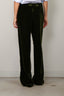 Forte_Forte - Broek - Viscose/Silk Velvet Drawstring Stright Pants - Woods