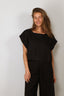 Suzie Kondi - Top - Kori Crop Top Linen - Black