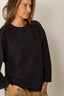 Tibi - Sweater - Bonded Viscose Crewneck With Folded Panel - Navy