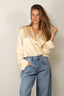 Forte_Forte - Blouse - Silk Satin Shirt Without Scarf - Ivory