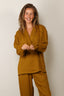 Tibi - Jacket - Eco Acetate Viscose Wrap Shirt Jacket - Mustard
