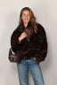 Halfboy - Jacket - Faux Fur Anorak - Dark Brown