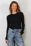 Tibi - Top - Ribbed Sweater Crewneck Pullover - Navy