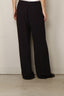 Forte_Forte - Broek - Matt Envers Satin High Waist Flat Front Pants - Notte