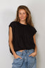 Tibi - Top - Tshirt Program Shirred Neck Circular Top - Dark Navy