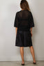 Tibi - Top - Crochet Netting Oversized Easy T - Navy