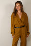 Tibi - Jacket - Eco Acetate Viscose Wrap Shirt Jacket - Mustard