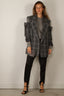 Tibi - Blazer - Papery Wool Plaid Easy Mens Blazer - Grey Multi