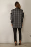 Tibi - Blazer - Papery Wool Plaid Easy Mens Blazer - Grey Multi