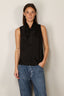 Forte_Forte - Top - Silk Satin LavalliSre Top - Black