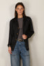 Forte_Forte - Jacket - "The Lotus" Fluid Jacquard Pajama Jacket - Notte