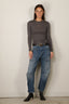 RÓHE - Top - Fine Merino Long Sleeve - Mid Grey Melange