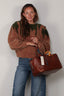 SAGE AND IVY - Sweater - Sigrid - Green / Camel