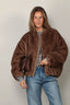 Jas van Alter Ego in de kleur Dark Brown / Olive