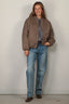 Jas van Alter Ego in de kleur Dark Brown / Olive