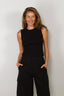 RÓHE - Top - Dense Rib Tank Top - Black