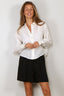 Forte_Forte - Blouse - Linen Gauze Embroidered Edges Shirt - Crystal
