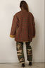 R13 - Vest - Oversized Raw Edge Woven Cardigan - Khaki Red Check