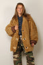 R13 - Vest - Oversized Raw Edge Woven Cardigan - Khaki Red Check
