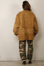 R13 - Vest - Oversized Raw Edge Woven Cardigan - Khaki Red Check