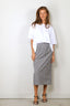 Tibi - Rok - Tech Gingham Slip Skirt - Black / White Gingham