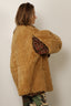 R13 - Vest - Oversized Raw Edge Woven Cardigan - Khaki Red Check