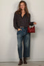 Johny - Blouse - Frankie Crop - Brown Check