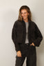 Denimist - Blouse - Cropped Utility Shirt - Washed Black Cord