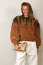 SAGE AND IVY - Sweater - Sigrid - Green / Camel