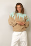 SAGE AND IVY - Sweater - Sigrid - Mint / Camel Light