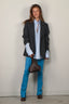 6397 - Blouse - Uniform Shirt - Blue Stripe